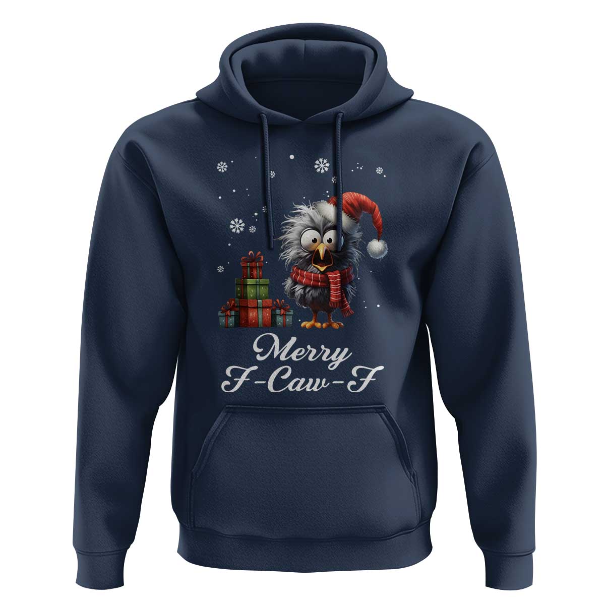 Merry F Caw F Raven Lover Hoodie Funny Christmas Gift - Wonder Print Shop