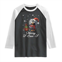 Merry F Caw F Raven Lover Raglan Shirt Funny Christmas Gift - Wonder Print Shop