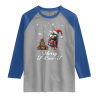 Merry F Caw F Raven Lover Raglan Shirt Funny Christmas Gift - Wonder Print Shop