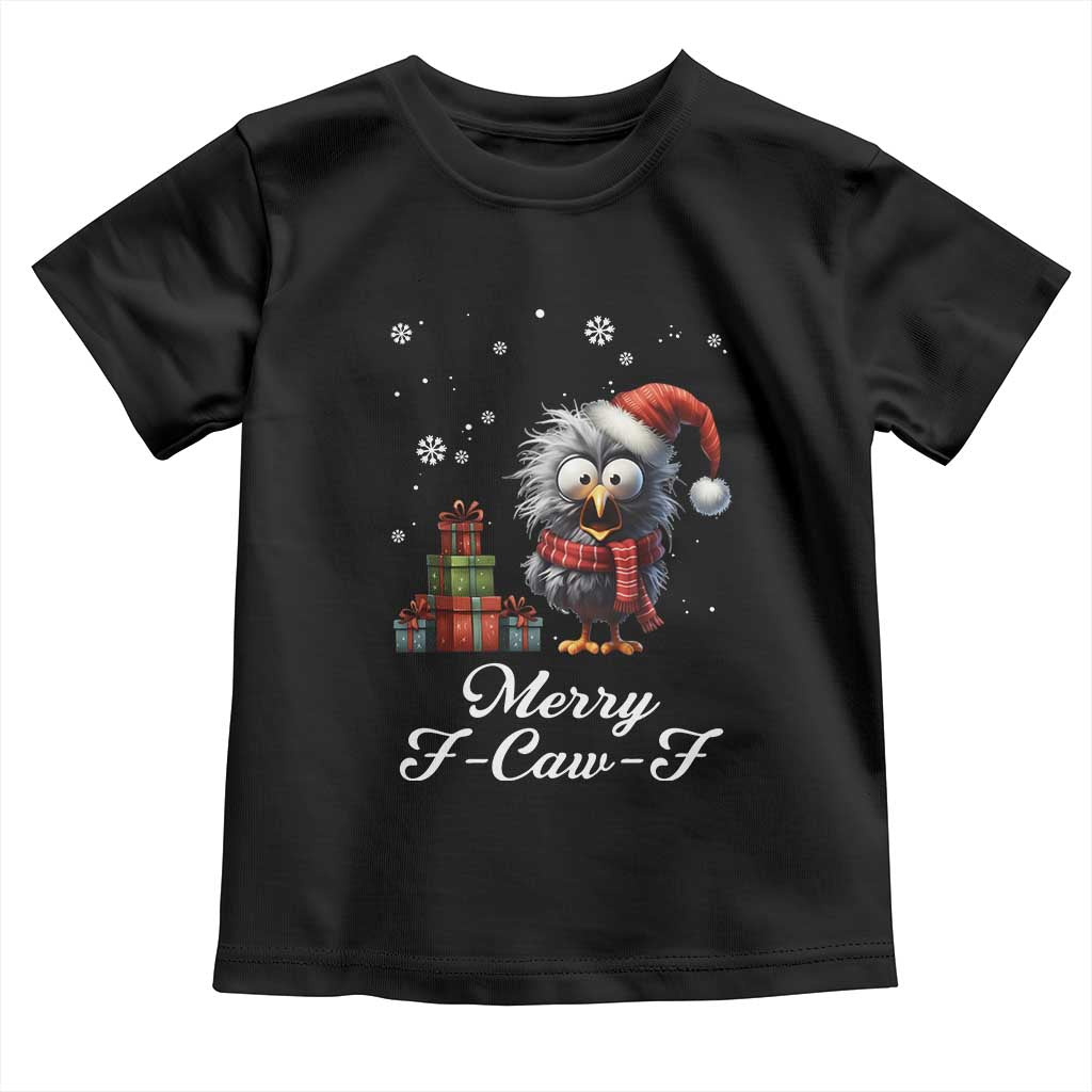 Merry F Caw F Raven Lover Toddler T Shirt Funny Christmas Gift - Wonder Print Shop