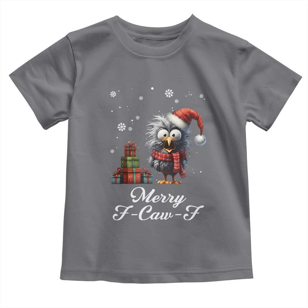 Merry F Caw F Raven Lover Toddler T Shirt Funny Christmas Gift - Wonder Print Shop