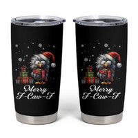 Merry F Caw F Raven Lover Tumbler Cup Funny Christmas Gift - Wonder Print Shop
