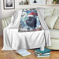 F Caw F Christmas Raven Throw Blanket Funny Bird Lover Gift - Wonder Print Shop