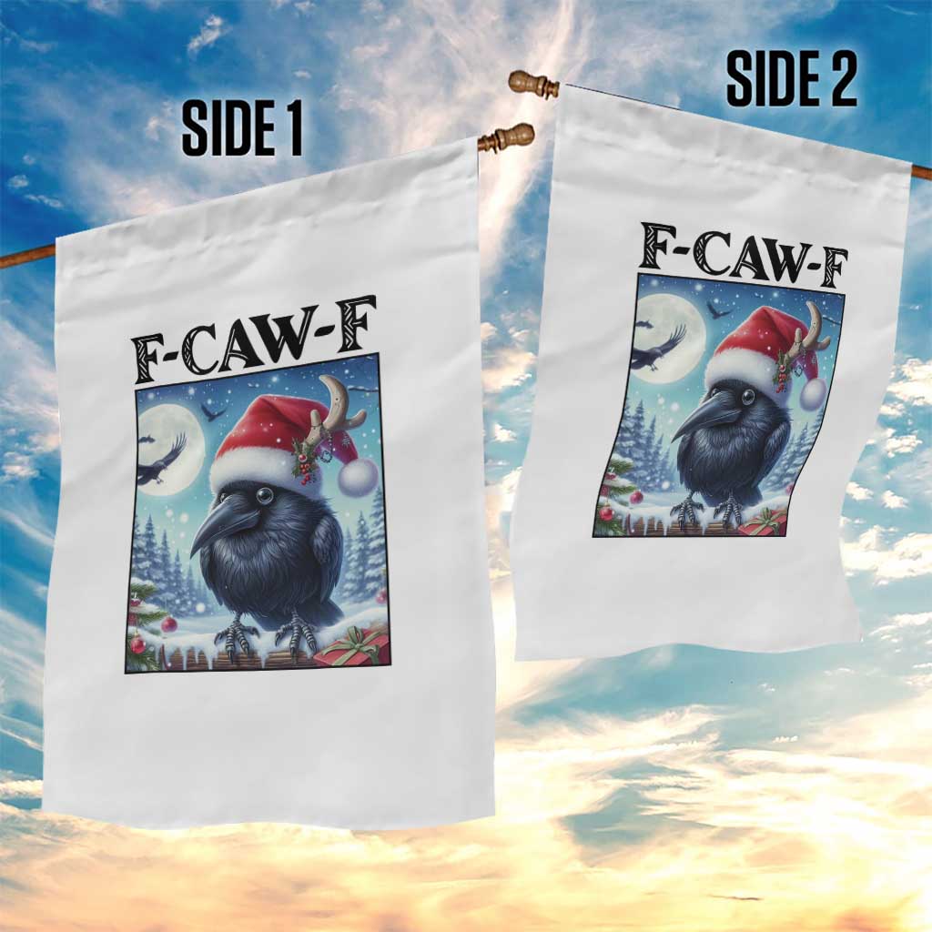 F Caw F Christmas Raven Garden Flag Funny Bird Lover Gift - Wonder Print Shop