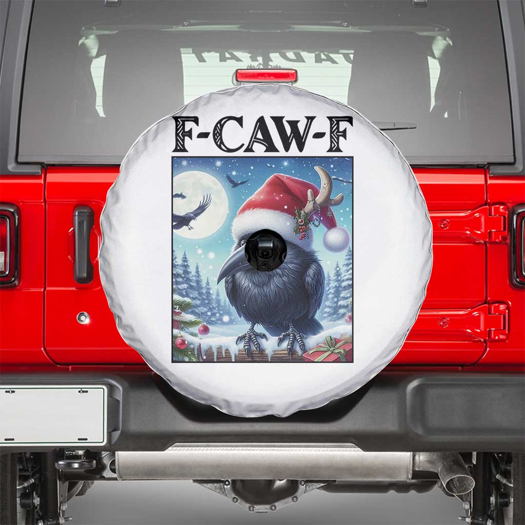 F Caw F Christmas Raven Spare Tire Cover Funny Bird Lover Gift - Wonder Print Shop