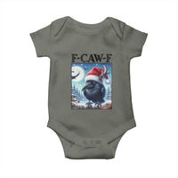 F Caw F Christmas Raven Baby Onesie Funny Bird Lover Gift - Wonder Print Shop