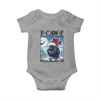 F Caw F Christmas Raven Baby Onesie Funny Bird Lover Gift - Wonder Print Shop
