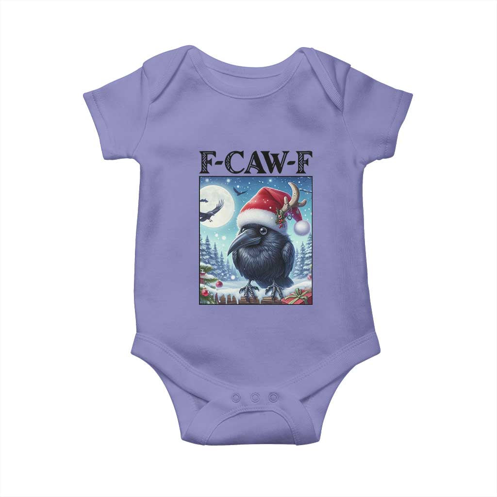 F Caw F Christmas Raven Baby Onesie Funny Bird Lover Gift - Wonder Print Shop
