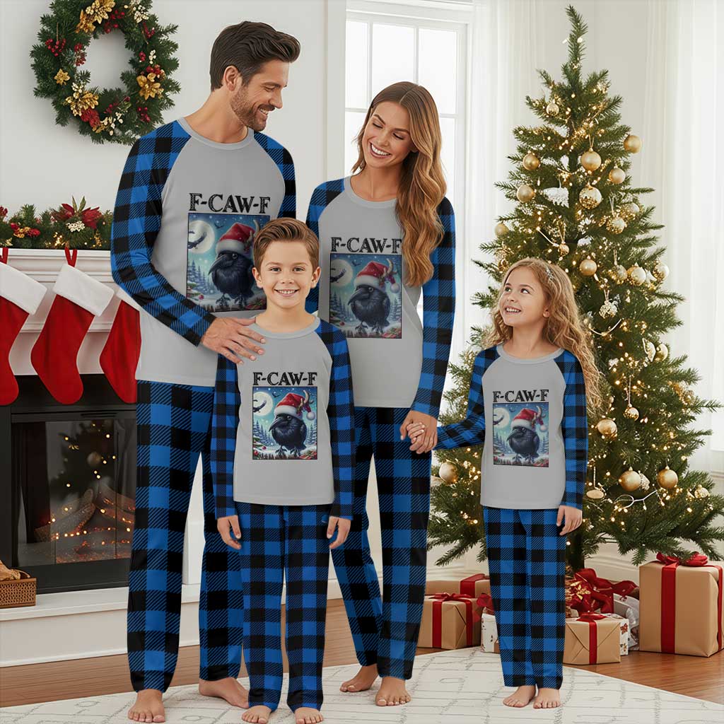 F Caw F Xmas Raven Plaid Pajama Set Funny Bird Lover Gift - Wonder Print Shop