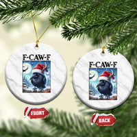 F Caw F Xmas Raven Ceramic Ornament Funny Bird Lover Gift - Wonder Print Shop