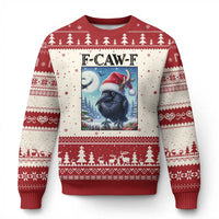 F Caw F Xmas Raven Ugly Christmas Sweater Funny Bird Lover Gift - Wonder Print Shop