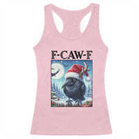 F Caw F Christmas Raven Racerback Tank Top Funny Bird Lover Gift - Wonder Print Shop