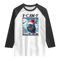 F Caw F Christmas Raven Raglan Shirt Funny Bird Lover Gift - Wonder Print Shop