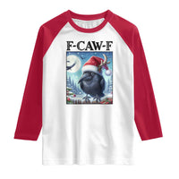 F Caw F Christmas Raven Raglan Shirt Funny Bird Lover Gift - Wonder Print Shop