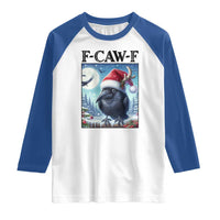 F Caw F Christmas Raven Raglan Shirt Funny Bird Lover Gift - Wonder Print Shop
