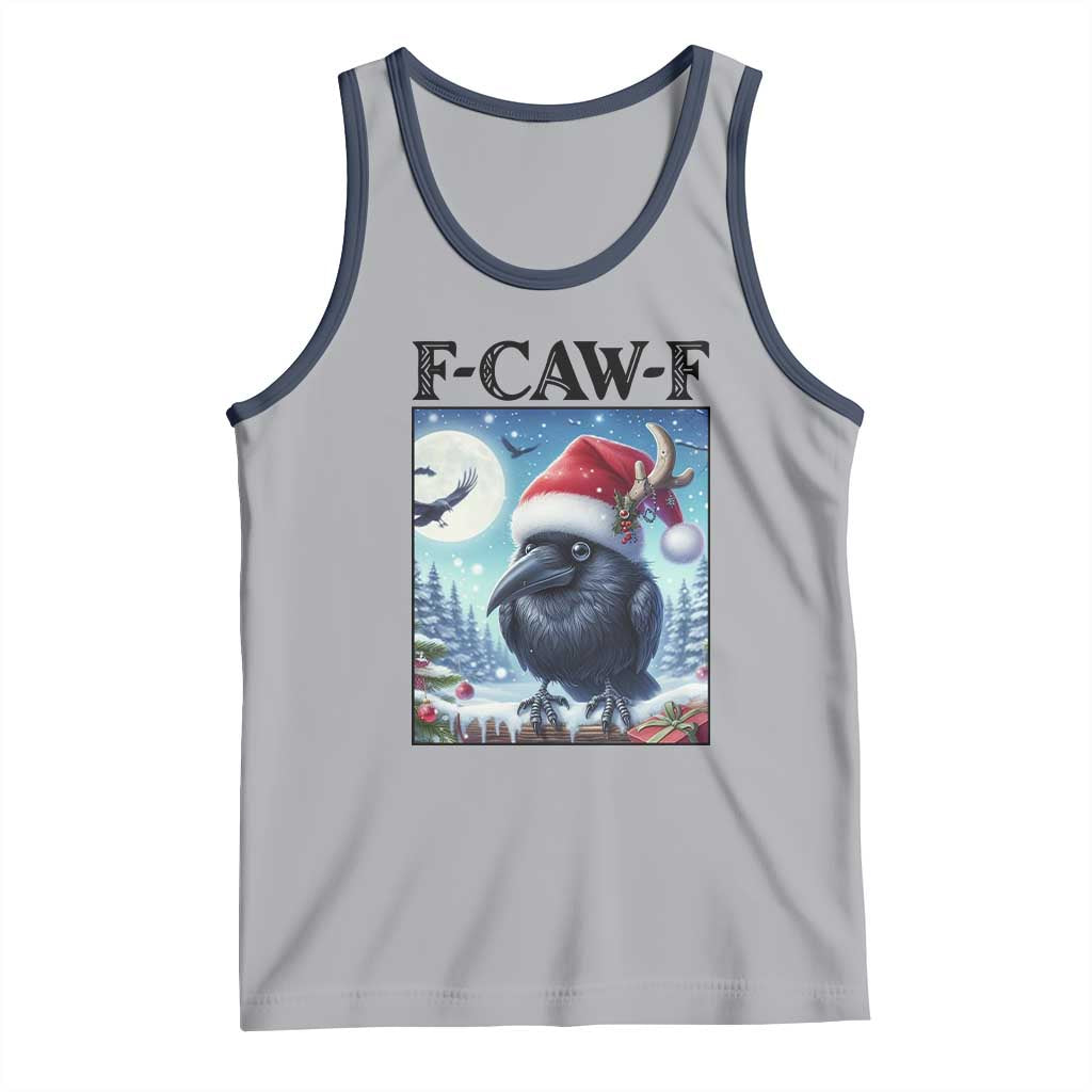 F Caw F Christmas Raven Tank Top Funny Bird Lover Gift - Wonder Print Shop