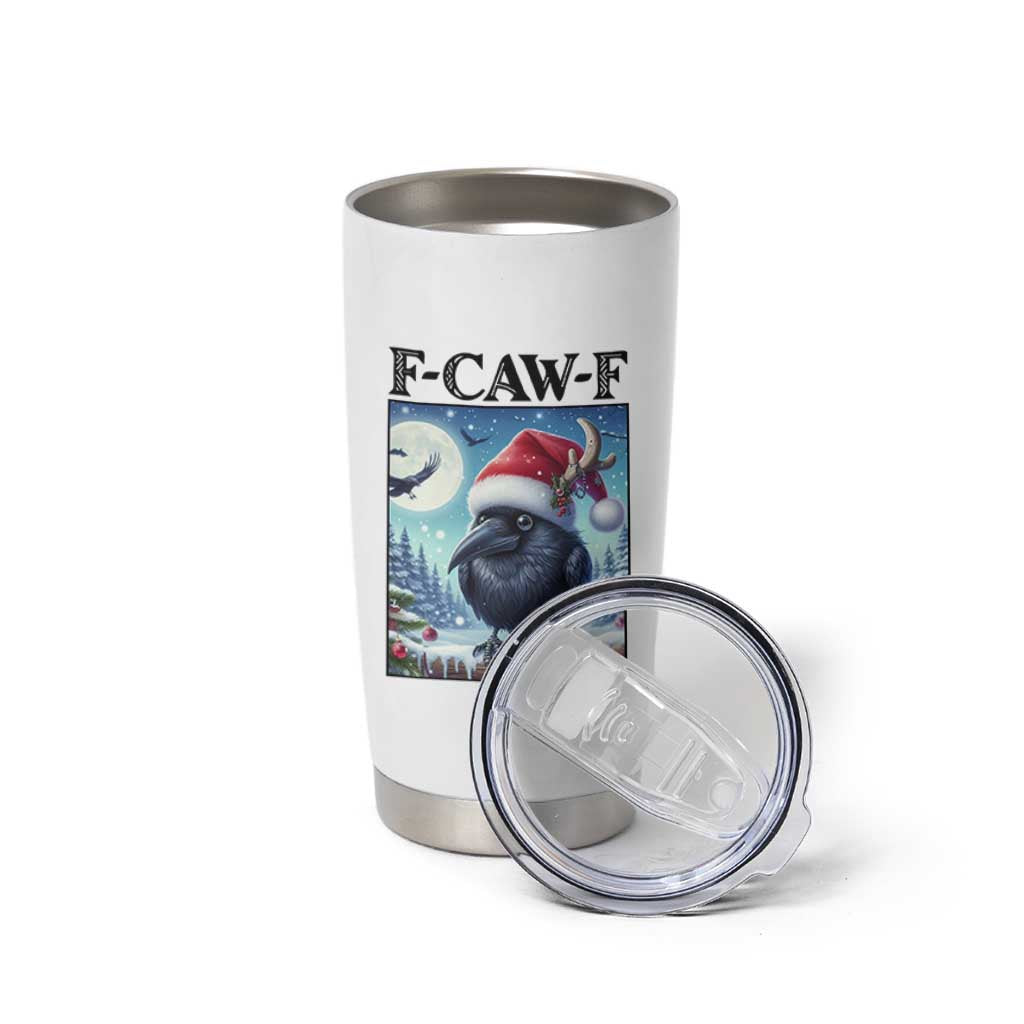 F Caw F Christmas Raven Tumbler Cup Funny Bird Lover Gift - Wonder Print Shop