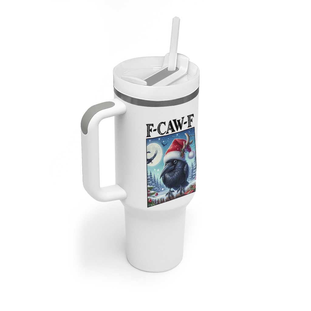 F Caw F Christmas Raven Tumbler With Handle Funny Bird Lover Gift - Wonder Print Shop