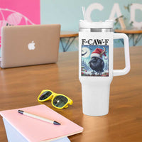 F Caw F Christmas Raven Tumbler With Handle Funny Bird Lover Gift - Wonder Print Shop