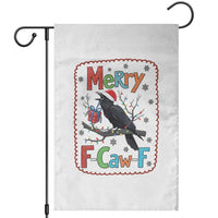 Funny Christmas Santa Raven Garden Flag Merry F Caw F Joke Gift - Wonder Print Shop