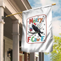 Funny Christmas Santa Raven Garden Flag Merry F Caw F Joke Gift - Wonder Print Shop
