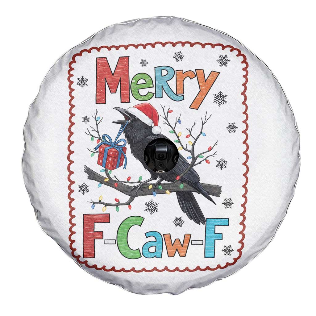 Funny Christmas Santa Raven Spare Tire Cover Merry F Caw F Joke Gift - Wonder Print Shop