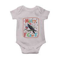 Funny Christmas Santa Raven Baby Onesie Merry F Caw F Joke Gift - Wonder Print Shop