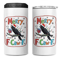 Funny Christmas Santa Raven 4 in 1 Can Cooler Tumbler Merry F Caw F Joke Gift - Wonder Print Shop
