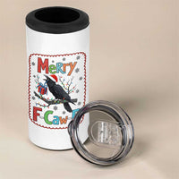 Funny Christmas Santa Raven 4 in 1 Can Cooler Tumbler Merry F Caw F Joke Gift - Wonder Print Shop