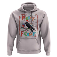 Funny Christmas Santa Raven Hoodie Merry F Caw F Joke Gift - Wonder Print Shop