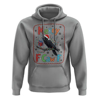 Funny Christmas Santa Raven Hoodie Merry F Caw F Joke Gift - Wonder Print Shop
