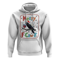 Funny Christmas Santa Raven Hoodie Merry F Caw F Joke Gift - Wonder Print Shop