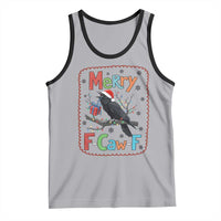 Funny Christmas Santa Raven Tank Top Merry F Caw F Joke Gift - Wonder Print Shop