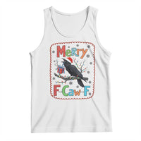 Funny Christmas Santa Raven Tank Top Merry F Caw F Joke Gift - Wonder Print Shop
