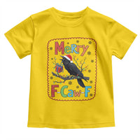 Funny Christmas Santa Raven Toddler T Shirt Merry F Caw F Joke Gift - Wonder Print Shop