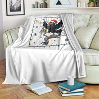 Funny Christmas Raven Lovers Throw Blanket F Caw F Joke Gift - Wonder Print Shop