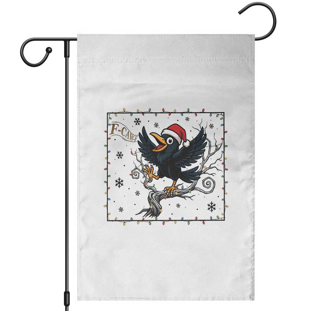 Funny Christmas Raven Lovers Garden Flag F Caw F Joke Gift - Wonder Print Shop