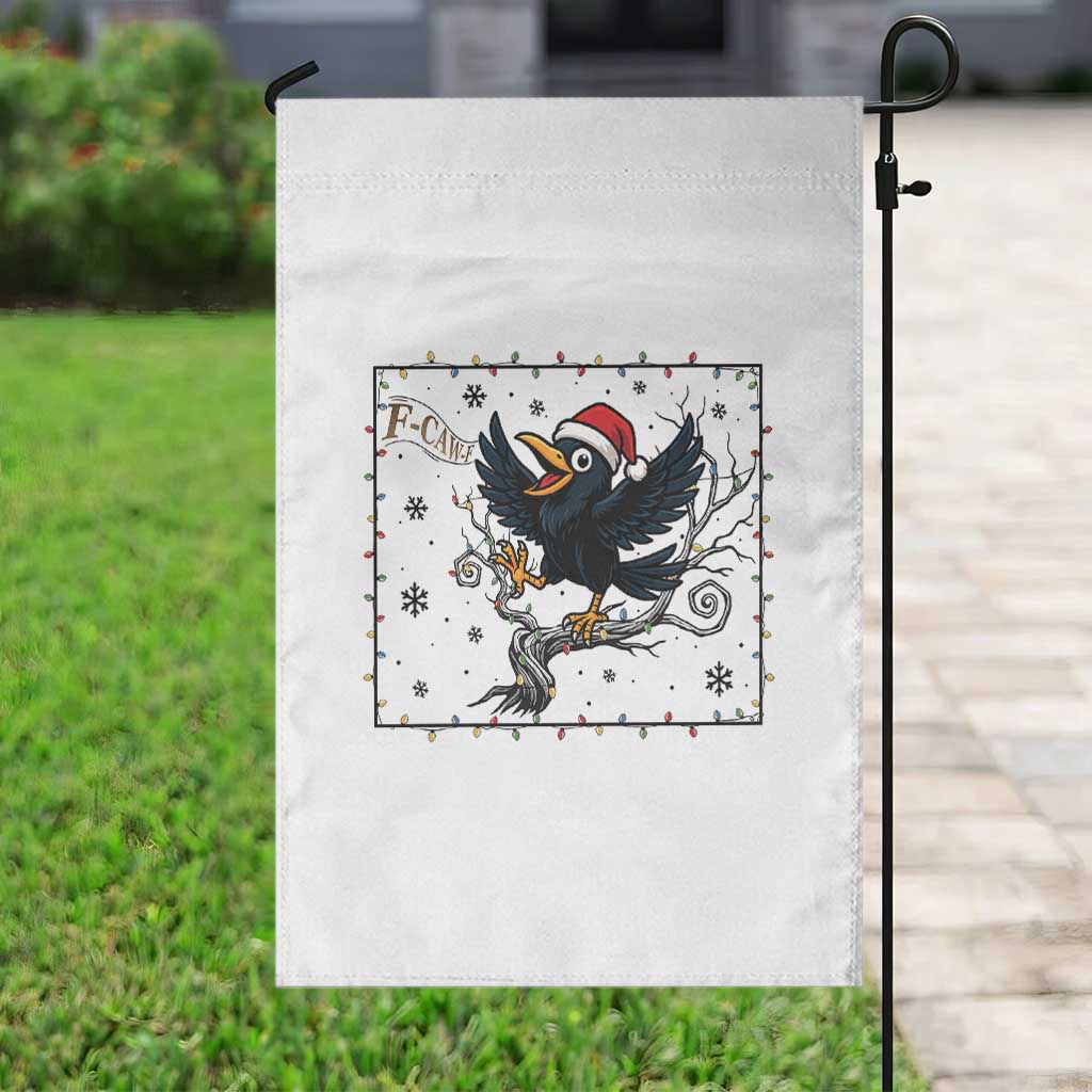 Funny Christmas Raven Lovers Garden Flag F Caw F Joke Gift - Wonder Print Shop