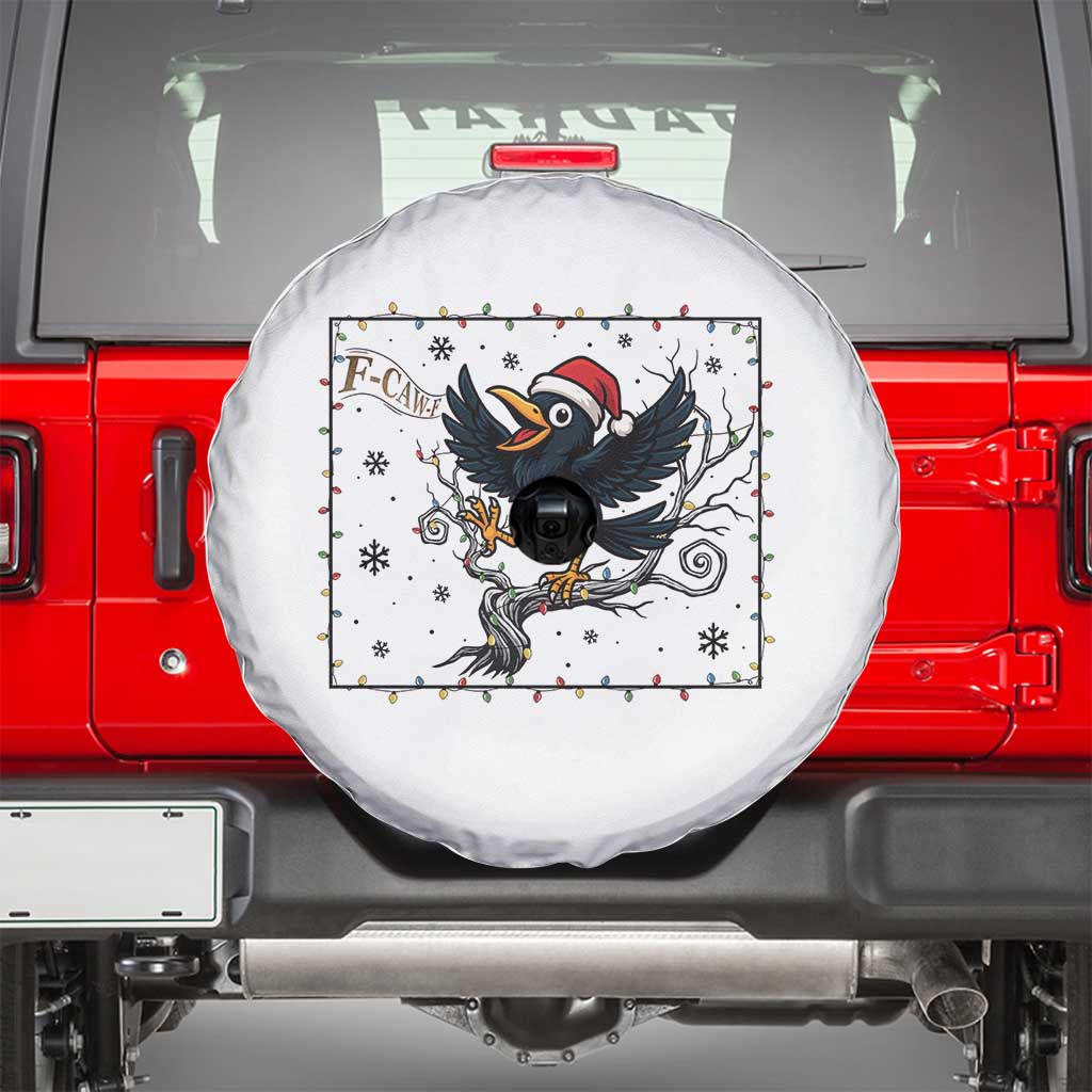 Funny Christmas Raven Lovers Spare Tire Cover F Caw F Joke Gift - Wonder Print Shop