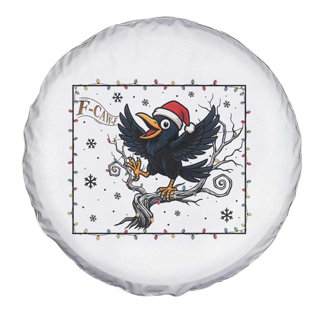 Funny Christmas Raven Lovers Spare Tire Cover F Caw F Joke Gift - Wonder Print Shop