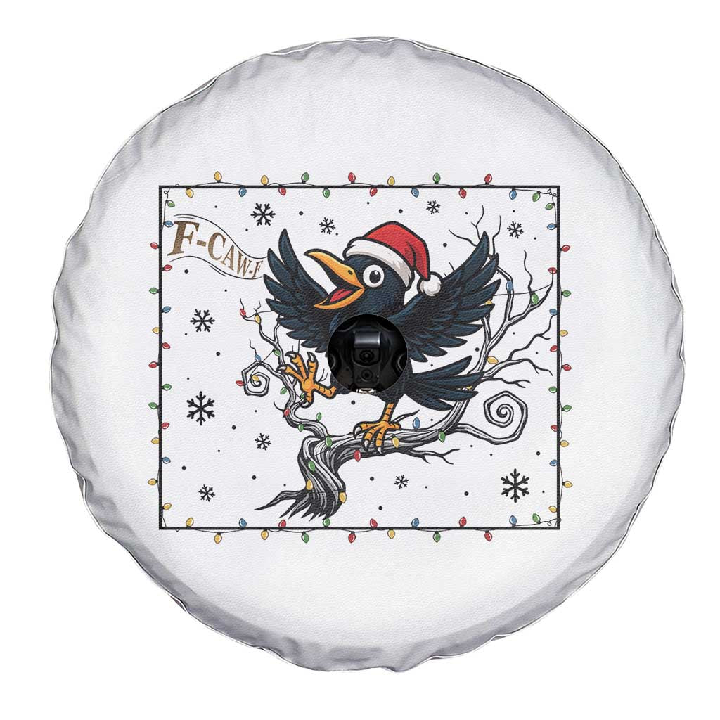 Funny Christmas Raven Lovers Spare Tire Cover F Caw F Joke Gift - Wonder Print Shop