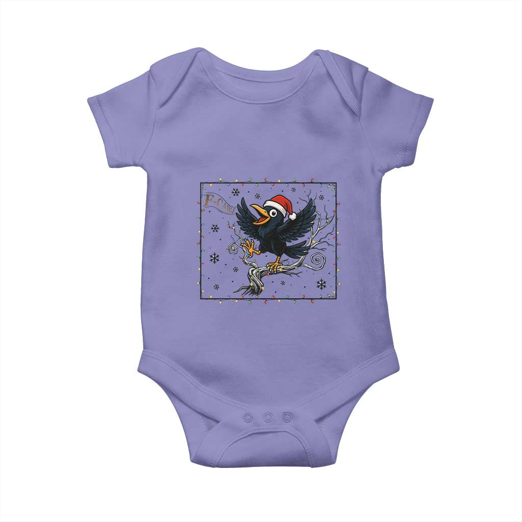 Funny Christmas Raven Lovers Baby Onesie F Caw F Joke Gift - Wonder Print Shop