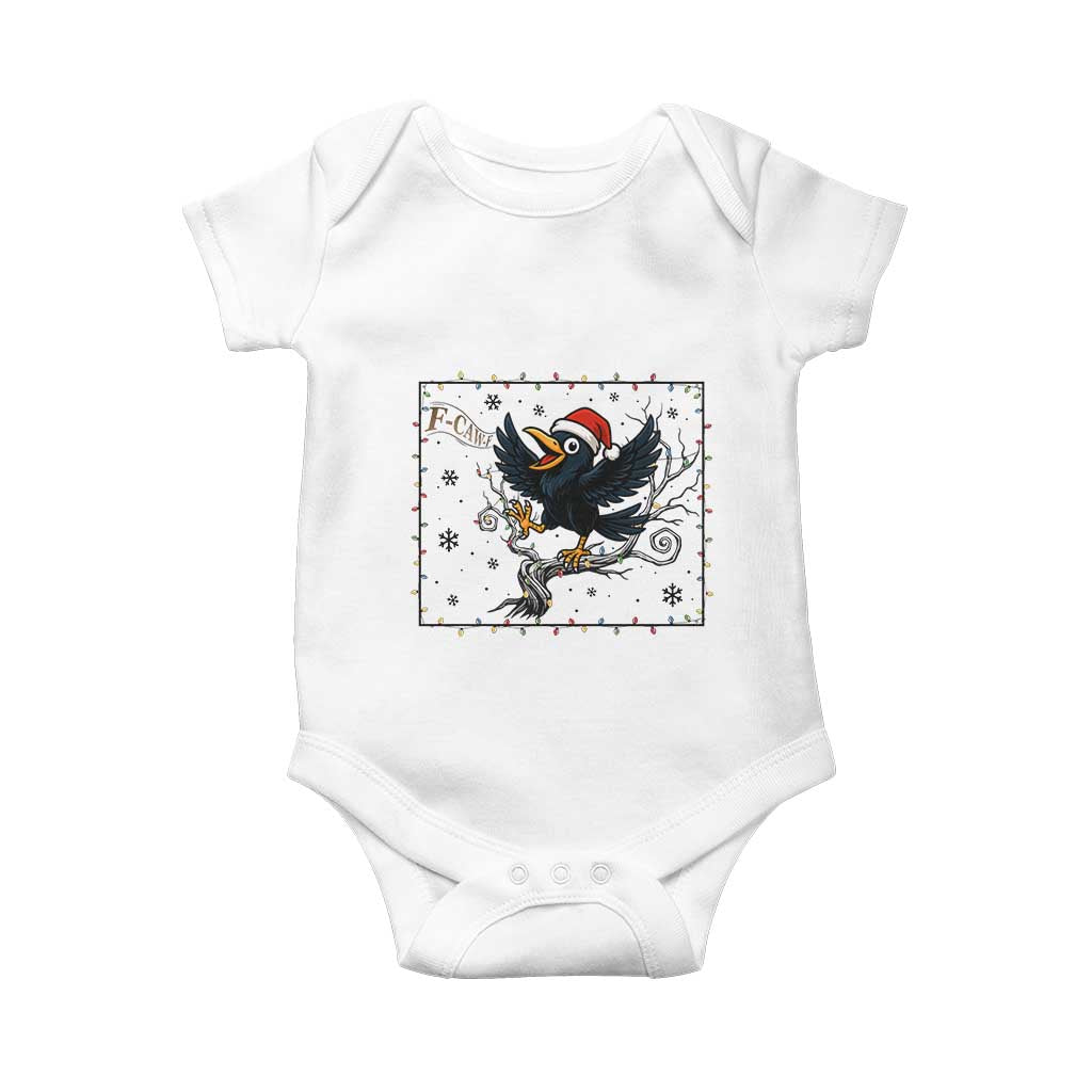 Funny Christmas Raven Lovers Baby Onesie F Caw F Joke Gift - Wonder Print Shop
