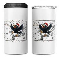 Funny Christmas Raven Lovers 4 in 1 Can Cooler Tumbler F Caw F Joke Gift - Wonder Print Shop
