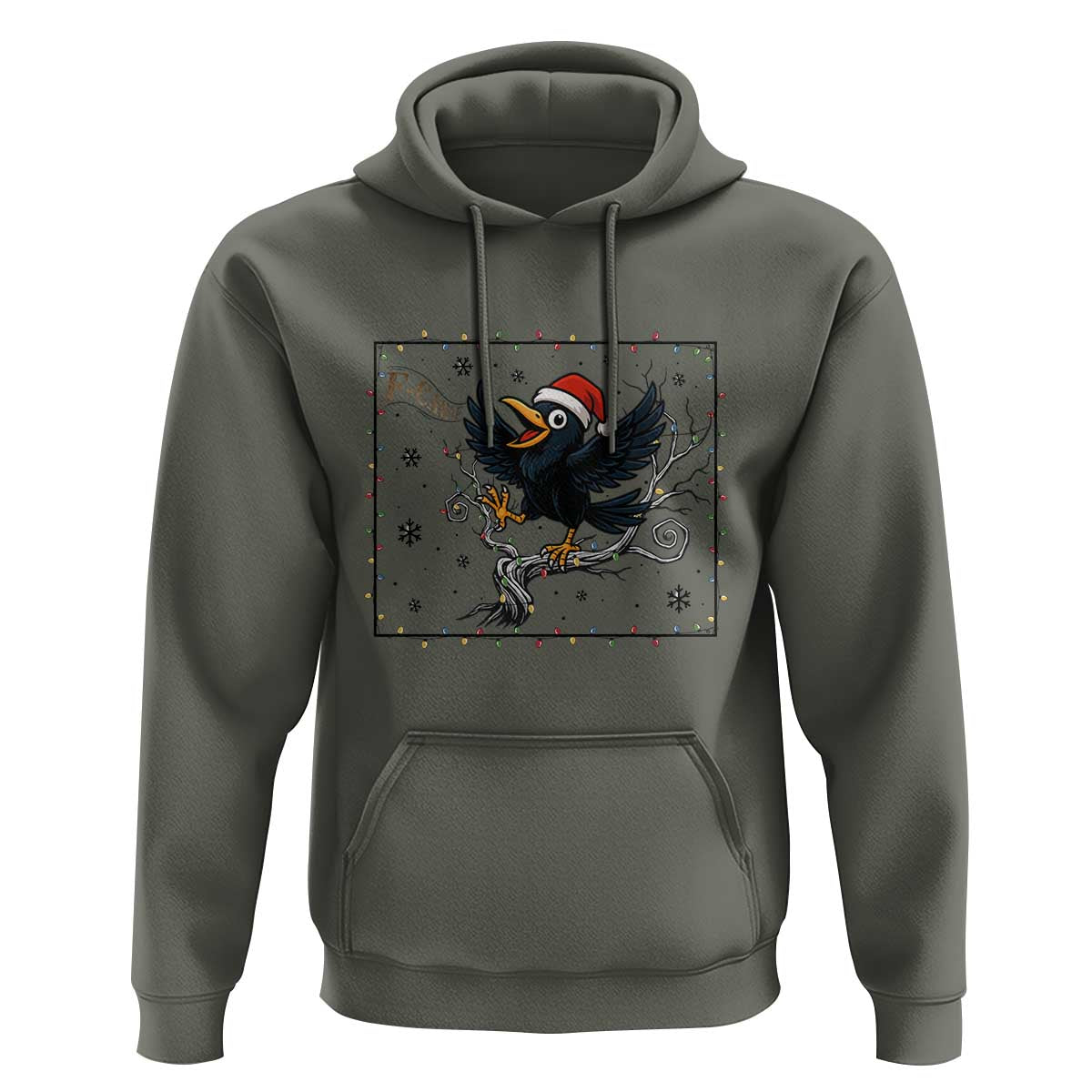 Funny Christmas Raven Lovers Hoodie F Caw F Joke Gift - Wonder Print Shop