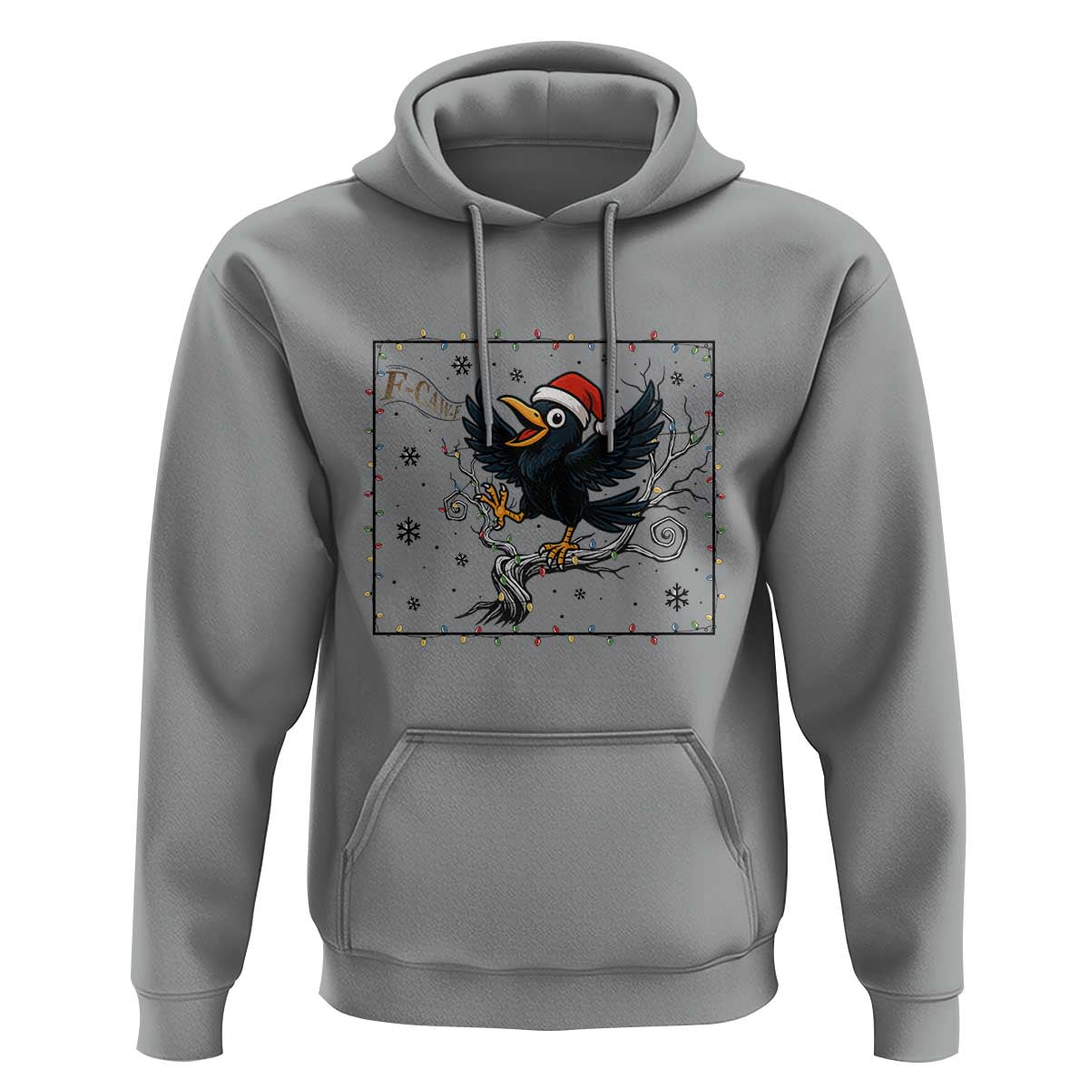 Funny Christmas Raven Lovers Hoodie F Caw F Joke Gift - Wonder Print Shop