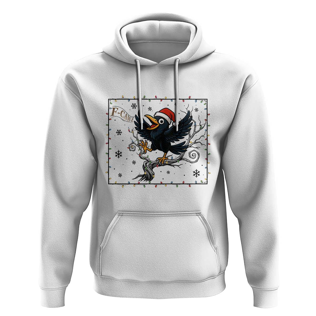 Funny Christmas Raven Lovers Hoodie F Caw F Joke Gift - Wonder Print Shop