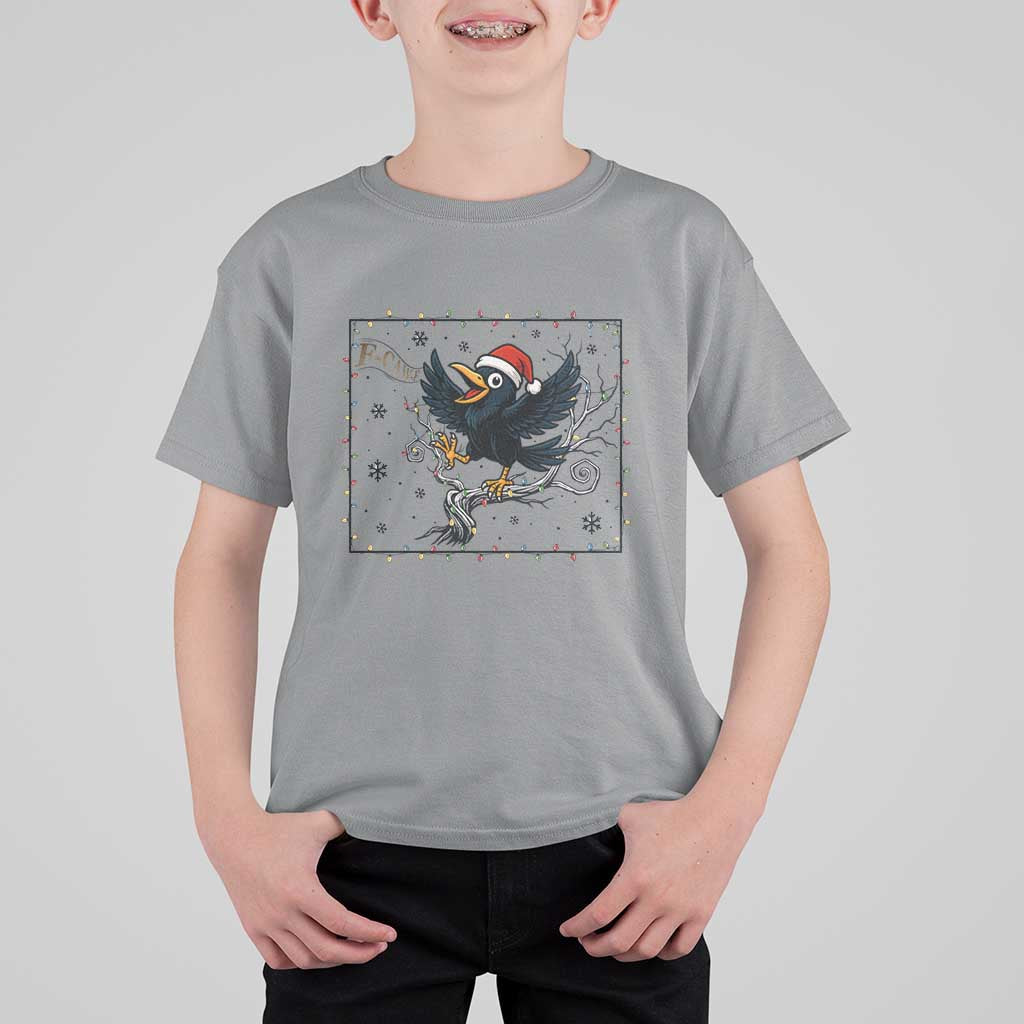 Funny Christmas Raven Lovers T Shirt For Kid F Caw F Joke Gift - Wonder Print Shop