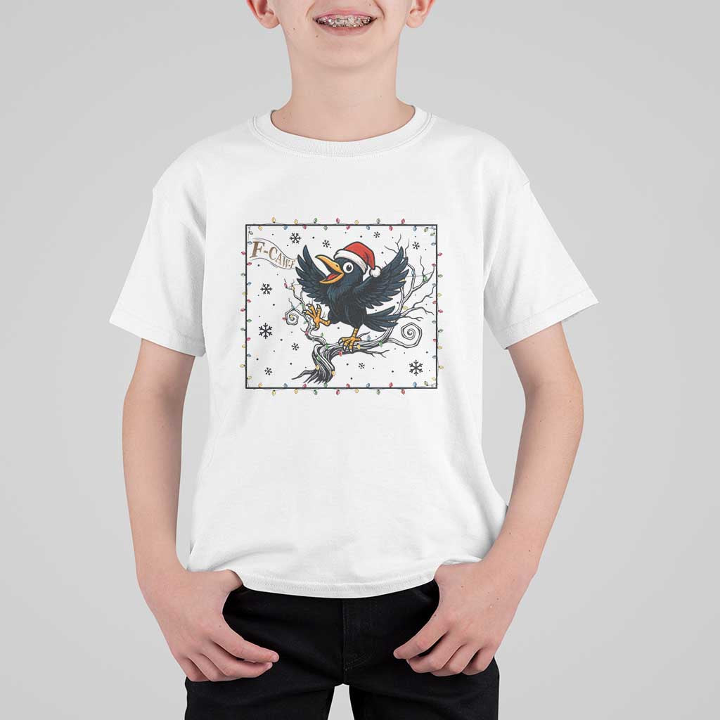 Funny Christmas Raven Lovers T Shirt For Kid F Caw F Joke Gift - Wonder Print Shop