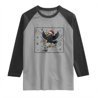 Funny Christmas Raven Lovers Raglan Shirt F Caw F Joke Gift - Wonder Print Shop